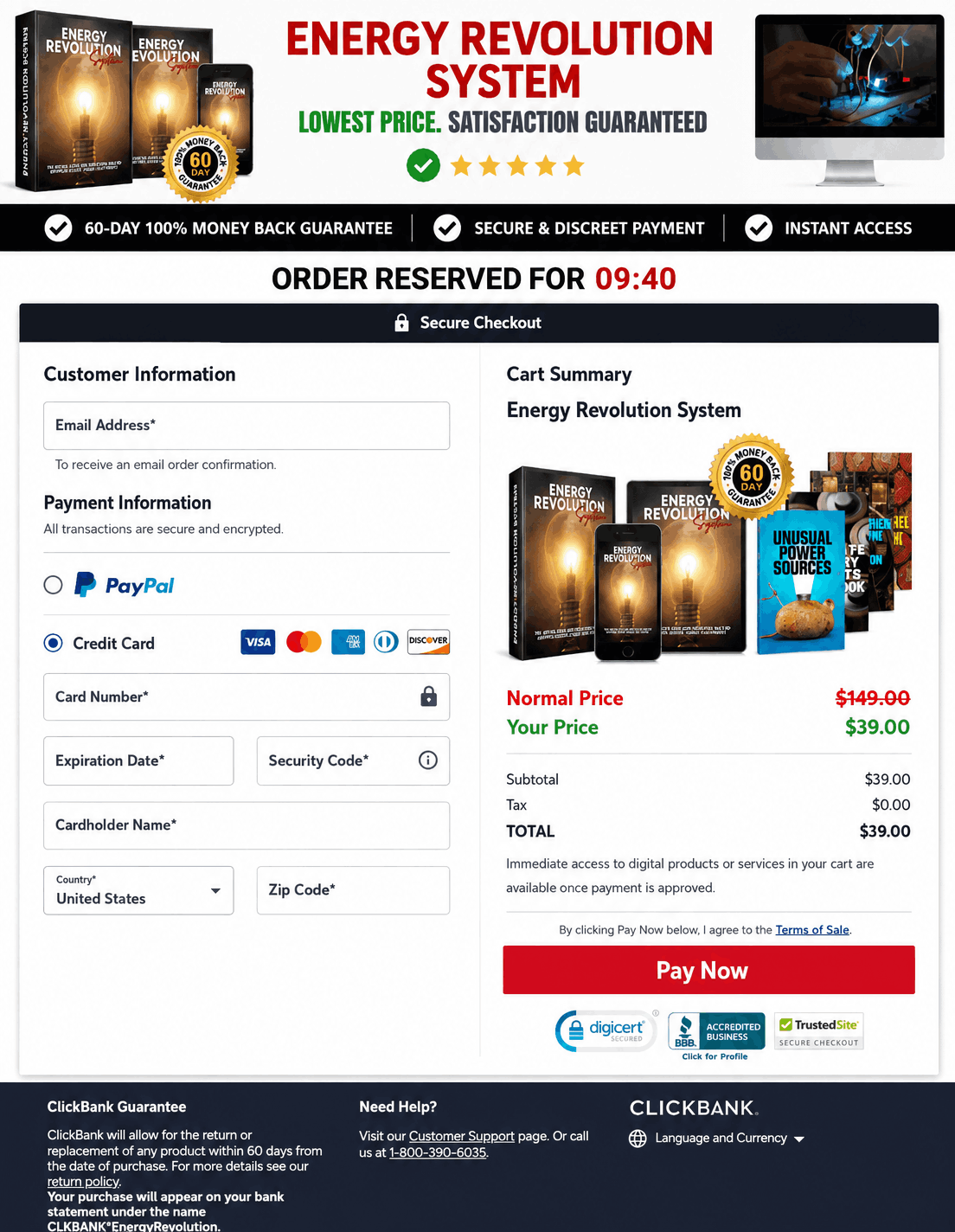 Energy-Revolution-System-checkout-page